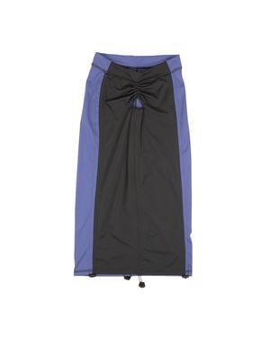BARRAGÁN Recinto Drawstring Pegadita Cobalt Midi Skirt - Blue