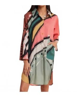 MODAPOSA Gabriella Abstract Fall Resort Dress - Red