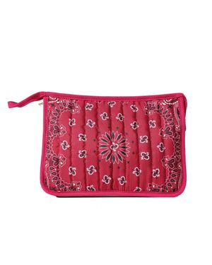 Haute Shore Quilted Bandana Pouch Bag - Red