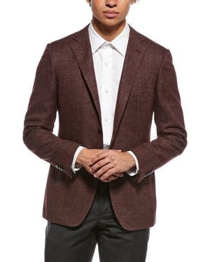 Canali Wool & Angora-Blend Blazer - Brown