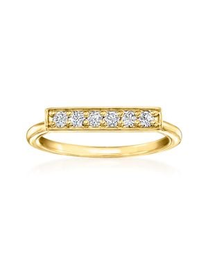 RS Pure By Ross-Simons Lab-Grown Diamond Bar Ring - Metallic