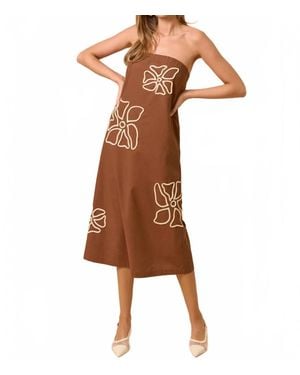 Lalavon Tube Maxi Dress - Brown