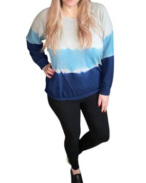 Kori Dye Terry Long Sleeve Top - Blue