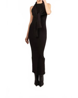 Parentesi Jacqueline Wrapped Sweater Dress - Black