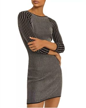 Reiss Metallic Mini Dress - Gray