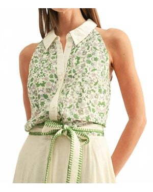 Adelyn Rae Bailee Halter Shirt - Green