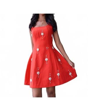 8apart Cristal Open Back Mini Dress - Red