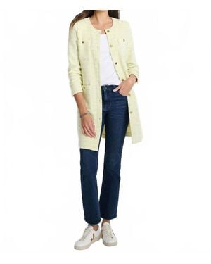 NIC+ZOE Tilia Textured Knit Statement Jacket - Blue