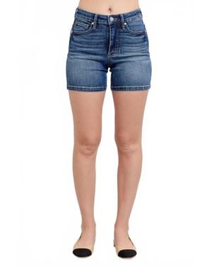 Judy Blue High Rise Slim Denim Shorts - Blue