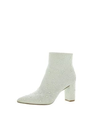 Betsey Johnson Cady Pearl Ankle Boot - White