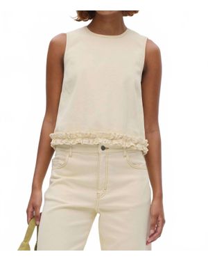 Baum und Pferdgarten Madie Denim Frill Top Blouse - Natural