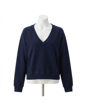 Z Supply Avenue V Neck Sweatshirt - Blue