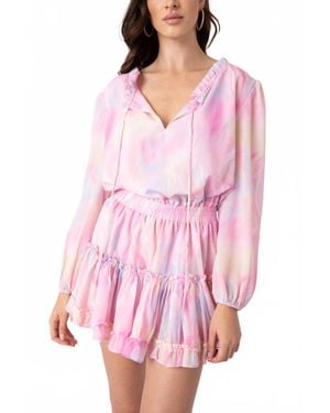 Sincerely Ours Aurora Multi Color Mini Dress - Pink