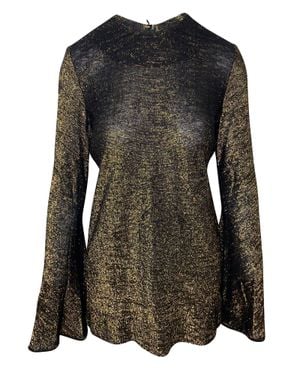 Ellery Inception Fluted Sleeve Top - Black