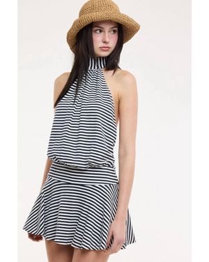 Sky To Moon Harbor Halter Romper - Blue