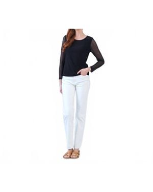 Clara Sunwoo Long Mesh Sleeve Top - Blue