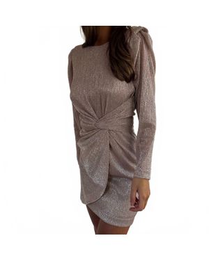 Hidden Jeans Short Party Mini Dress - Brown