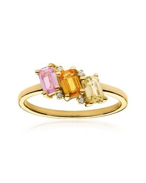 Ross-Simons Multicolored Sapphire Ring With Diamonds - Metallic