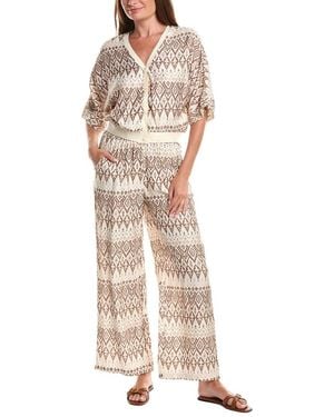 ANNA KAY 2Pc Suzzane Lace Top & Pant Set - White