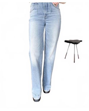 Pistola Poppy High Rise Wide Leg Jeans - Blue