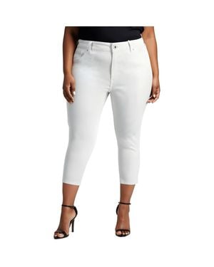 Celebrity Pink Plus Mid-Rise Skinny Pocket Denim Cropped Jeans - Gray
