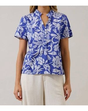 Sugarlips Whitney Floral Blouse - Blue