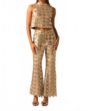 JBQ Kingston High-Waist Texture Pant - Natural
