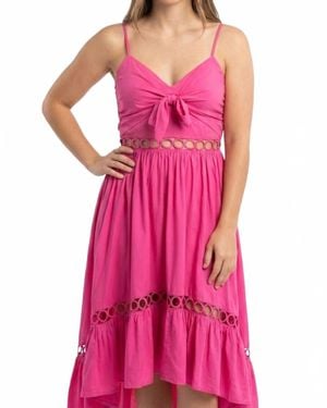 Main Strip Bestie Bow Dress - Pink