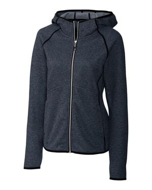Cutter & Buck Mainsail Sweater-Knit Hoodie Full Zip Jacket - Blue