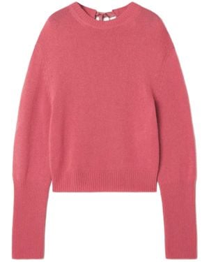 Lanvin Gros-Grain Knot Detail Cashmere Sweater - Pink