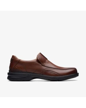 Clarks Gessler Step Dark Tan Leather - Brown