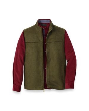 Paul Fredrick Microsuede Vest - Brown