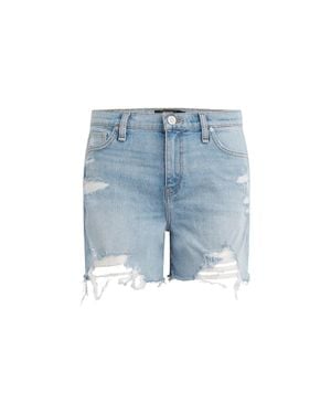 Hudson Jeans Devon Cut-Off Shorts Denim Destructed Streetwear Jzz354 - Blue