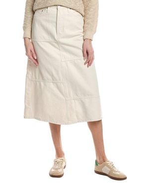 RE/DONE Mid-Rise Seamed Skirt - Natural