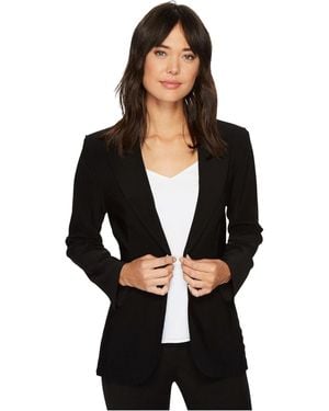 Norma Kamali Blazer Notch Lapel Single-Breasted Jacket Red797 - Black