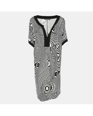 Marina Rinaldi Jersey Psychadelic Stripe Tunic - Gray