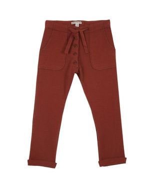 Emile Et Ida Kids Cotton Gauze Pants - Red