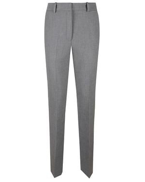 IRO Slim Straight-Leg Tailored Pants With Subtle Texture - Gray