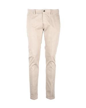 Yan Simmon Cotton Stretch Pants - Natural