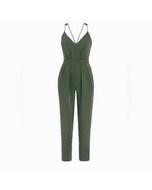 Adelyn Rae Riviera Strappy Jumsuit - Green