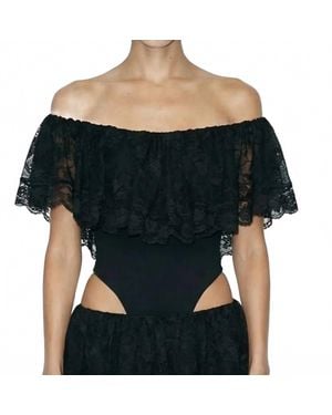 Ronny Kobo Roseette Bodysuit - Black