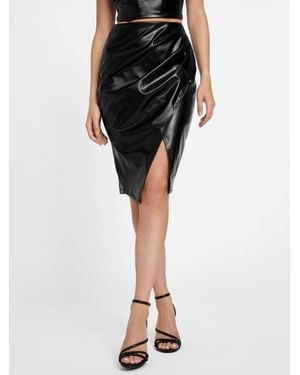 Guess Allen Faux-Leather Mini Skirt - Black