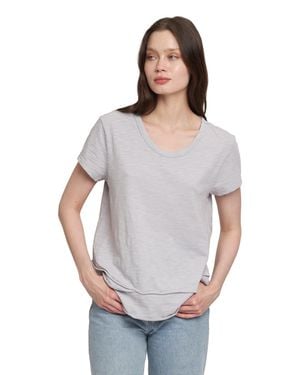 Wilt Short Sleeve Mock Layer Tee - Gray