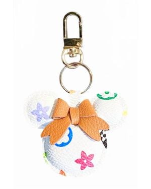 Ellison+Young Designer Inspired Magical Mouse Faux Leather Keychain Charm - White