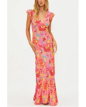 Beach Riot Elodie Maxi Dress - Red