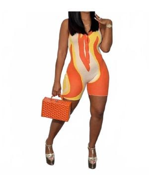 Rehab Tee's Romper - Orange