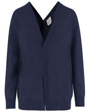 Sa Su Phi Cashmere And Silk Blend Knit Cardigan - Blue