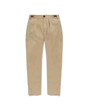DSquared² Pants With Loose Legs - Natural