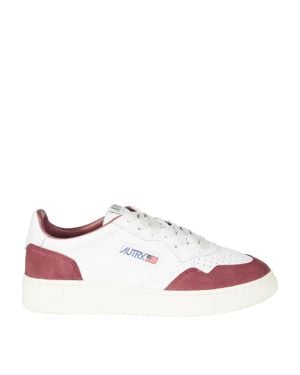 Autry Medalist Low Leather Suede Sneakers - White