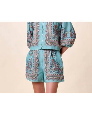Cleobella Sebastian Linen Short - Blue